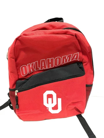 NCAA Oklahoma Sooners "Crossline" Backpack, 16.5" x 6" x 12" Cover