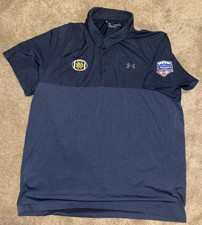USED TEAM ISSUED NOTRE DAME FOOTBALL PLAYSTATION FIESTA BOWL POLO 3XL
