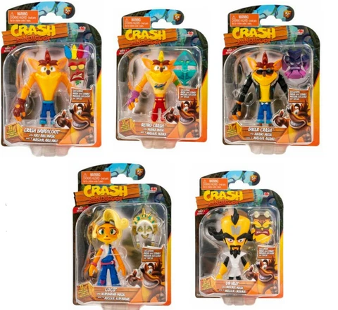 NEW 1 x Crash Bandicoot Figure Wave 1 Retro, Dr Neo, Coco, Biker, Aku Aku mask Cover