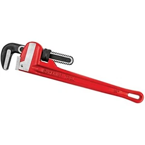 Superior Tool 02818 Heavy Duty Straight Cast-Iron Handled Pipe Wrench 2-1/2 - Picture 1 of 2