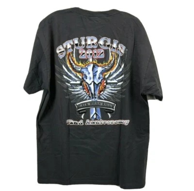 Sturgis Motorcycle Rally Shirt Mens XL Black Short Sleeve Graphic 2010 - Image 1 of 4