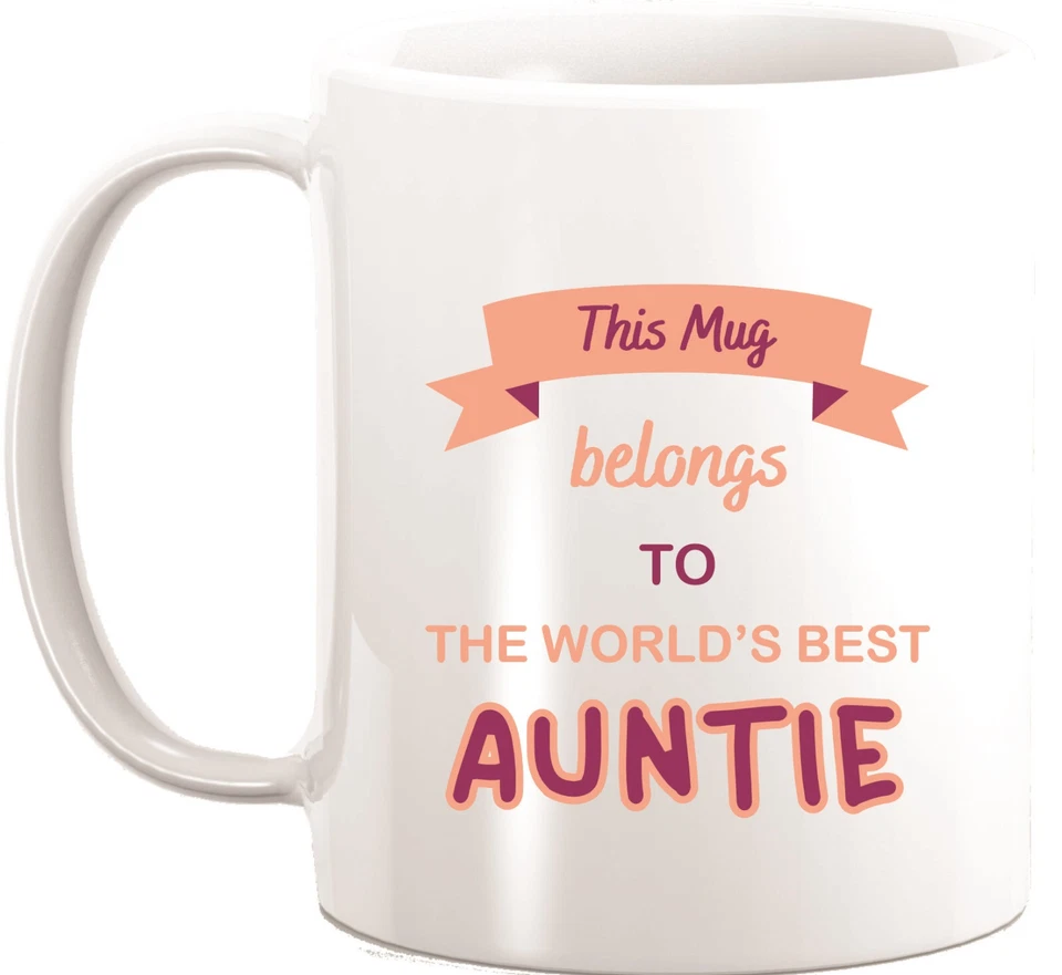 FUNNY Worlds Best Auntie Coffee Mug Family Gift Present 11oz Mug