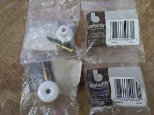 Lot of 4 Belwith White Porcelain Cabinet Knob Drawer Pulls 1" P6-W - Picture 1 of 1
