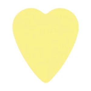 Guitarra o bajo amarillo Delrin - 0,73 mm premium hecho en EE. UU. 323 en forma de corazón - Imagen 1 de 1