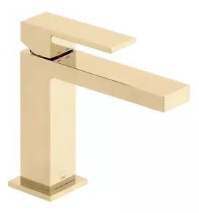 MEZCLADOR DE LAVABO MONO SLIMLINE VADO NOTION ORO BRILLANTE IND-NOT200/SB-BG £425rrrp - Imagen 1 de 2