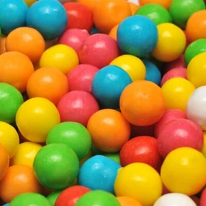 Multicoloured Tutti Frutti Flavour Bubblegum Balls Kids Party Retro Sweets - Picture 1 of 1