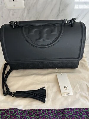 Tory Burch Fleming Convertible Women's Shoulder/Crossbody Bag - Black - Image 1 of 4