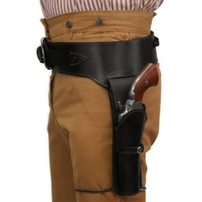 西部牛仔聚氨脂合成革枪套工具左轮手枪手枪皮带朋克 — 第 1/4 张图片