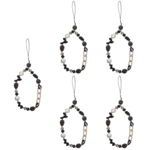 5 PCS Farbenfrohe Perlenmobilkette Büro Fräulein Handy-Charme Lanyard - Zdjęcie 1 z 12