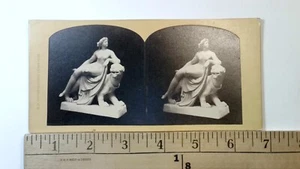 Ariadna desnuda en león Stereoview G.W. Thorne Antiguo c1860s Y17206 - Imagen 1 de 2