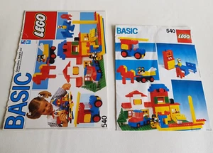 LEGO 540-1 Basic Building Set Instructions Manual 1985 incl front cardboard box - Bild 1 von 7