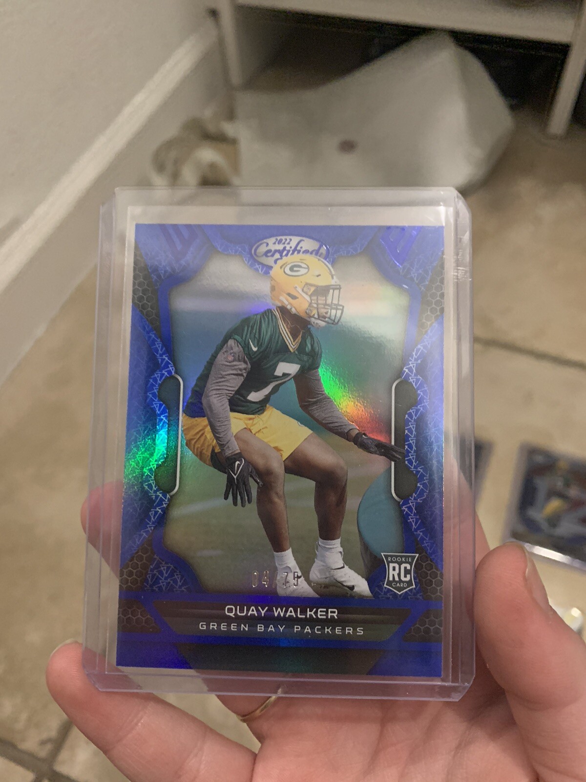 QUAY WALKER 2022 CERTIFIED ROOKIE BLUE MIRROR #14/75 PACKERS RC