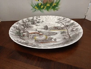 Vtg Staffordshire Ironstone YORKSHIRE Large Oval Platter Hand Engraved 14" - Picture 1 of 6