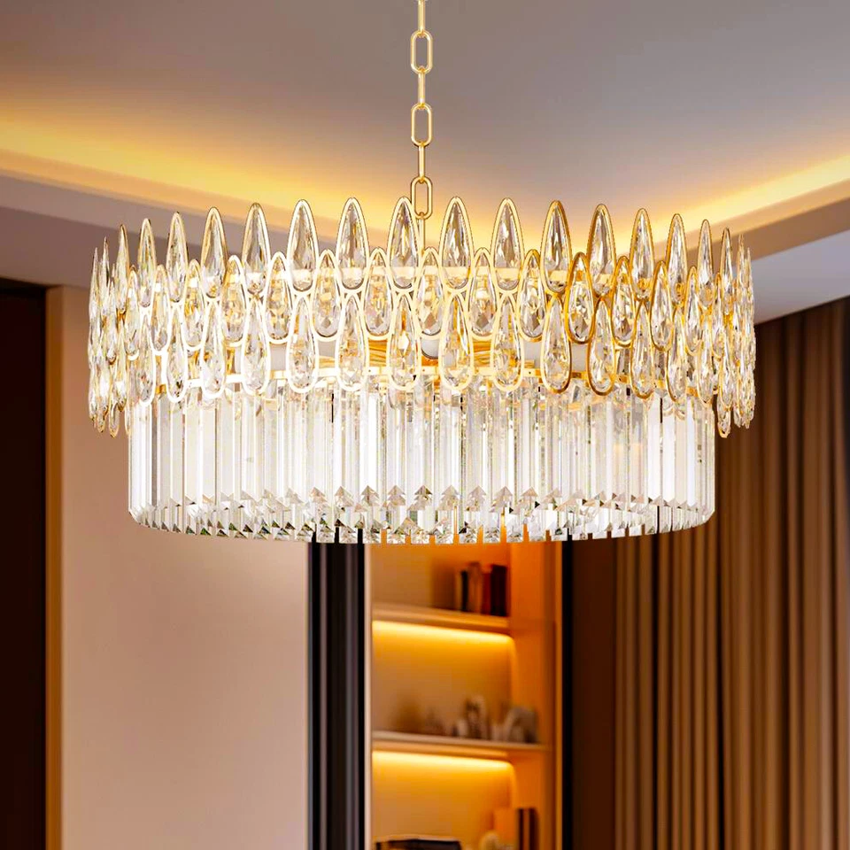 Luxus Kristall Deckenleuchte Kronleuchter Deckenlampe Pendelleucht Hängeleuchte - Bild 1 von 4