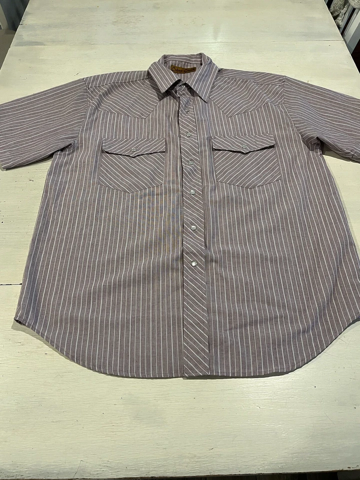 Cobra Creek Vintage Pearl Snap Shirt Western Men’s Size Large Striped - Image 1 of 4