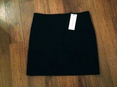 NICOLE FARHI Black STRETCH DRILL SKIRT Sz 12 NEW - Image 1 of 3