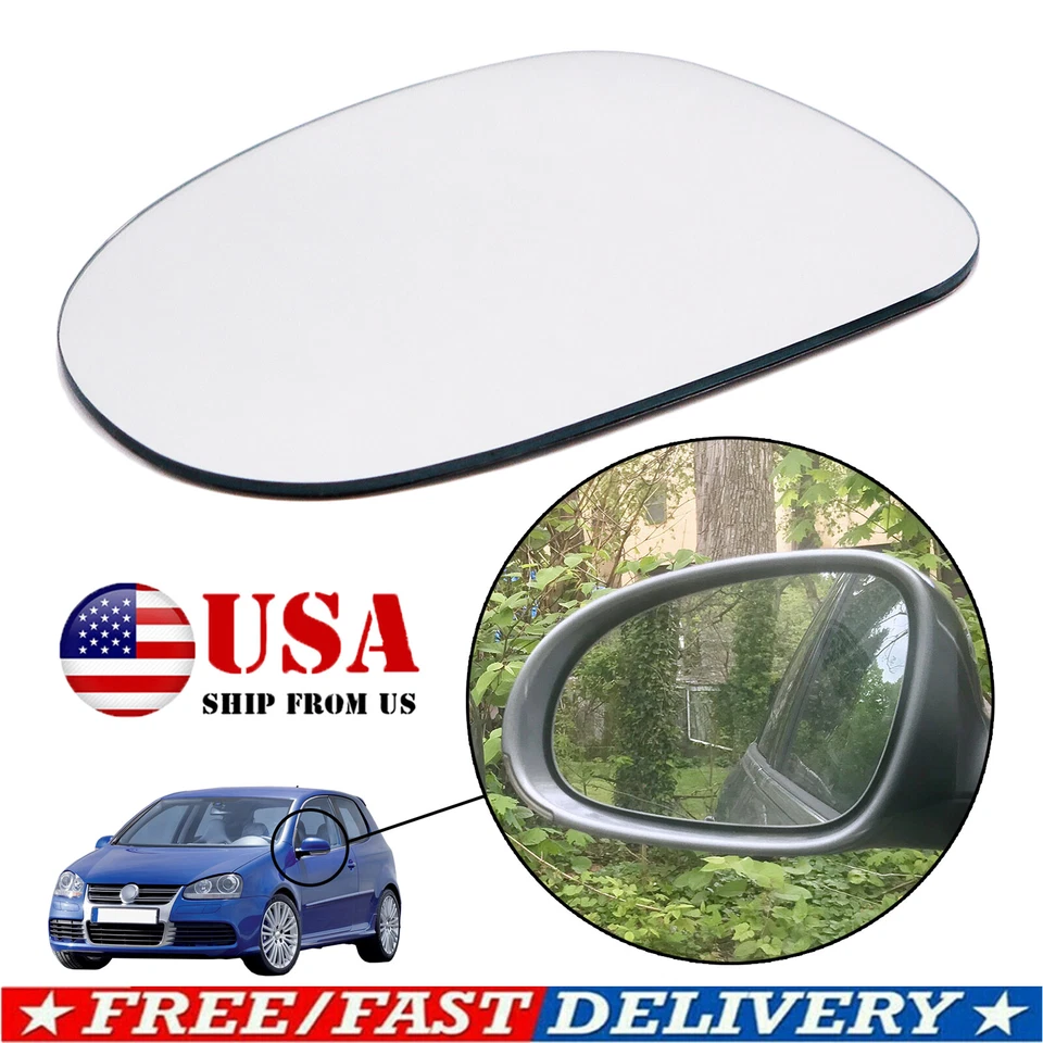 Mirror Glass Stick On For VW Jetta 06 -10 Passat 2005- 2010 Rabbit GTI Left Side Foto 1 de 4