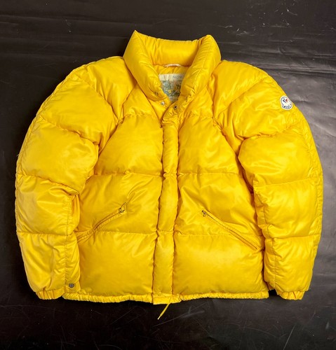 RARA Giacca Bomber Da Uomo Originaria MONCLER Grenoble Giallo Buffer Logo 2 M