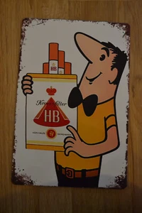 HB Zigaretten Blechschild - HB Männchen - Retro - Vintage - Werbeschild - Deko - Bild 1 von 1