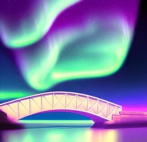 Bridge Under Night Sky Poster - Picture 1 of 1