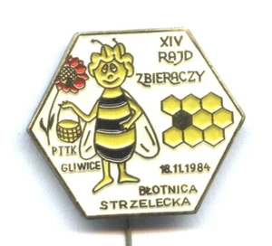 Polish Tourist pin Maya the Honey Bee badge Beekeeping - Picture 1 of 2