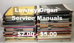 Lowrey Organ Service Manuals Models A - G  (U - Pick 1) - Picture 1 of 11