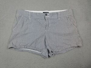 Tommy Hilfiger Shorts Womens Adult 12 Gray White Stripes Casual Ladies 36x12