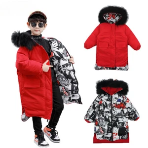Two-sided Children Outwear Boy Hooded Waterproof Children's Jacket Coat for Girl - Picture 1 of 20
