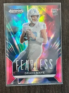 2024 Panini Prizm Draft Picks - Drake Maye - Fearless - Red Ice - Patriots - Picture 1 of 2