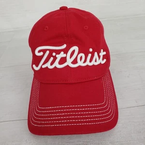 Titleist FJ Pro V1 Golf Red Strapback Hat Embroidered - Picture 1 of 8