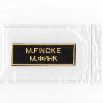 NASA ASTRONAUT M. FINCKE ISS EXPEDITION 9 AUTHENTIC SPACESUIT PATCH NAMETAG #2 - Image 1 of 2