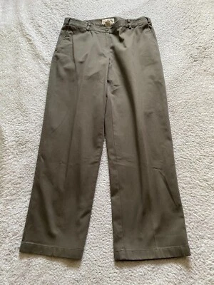 L.L. Bean Women Straight Twill Pants Green Brown Petites 10P (32 x 28.5) - Image 1 of 4