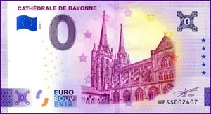 CATHEDRALE DE BAYONNE / BILLET 0 € / NULL EURO-SCHEIN / UESS 2024-1 - Picture 1 of 1