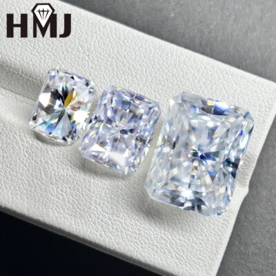 Radiant Cut Moissanite Loose Gems White Colour D IJ Clarity With GRA Certificate - Image 1 of 4