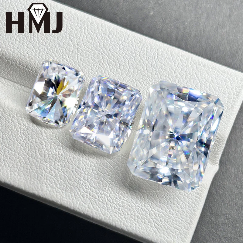 Radiant Cut Moissanite Loose Gems White Colour D IJ Clarity With GRA Certificate - Image 1 of 4