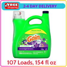 Gain + Aroma Boost Liquid Laundry Detergent, Breeze Scent, 107 Loads, 154 fl oz