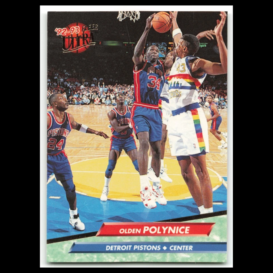 Olden Polynice #59 1993 Fleer Ultra Detroit Pistons Basketball Card NBA NM - Image 1 of 3