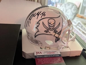 TRISTAN WIRFS SIGNED TAMPA BAY BUCCANEERS STS 3 SPECIALTY MINI HELMET JSA COA - Picture 1 of 6