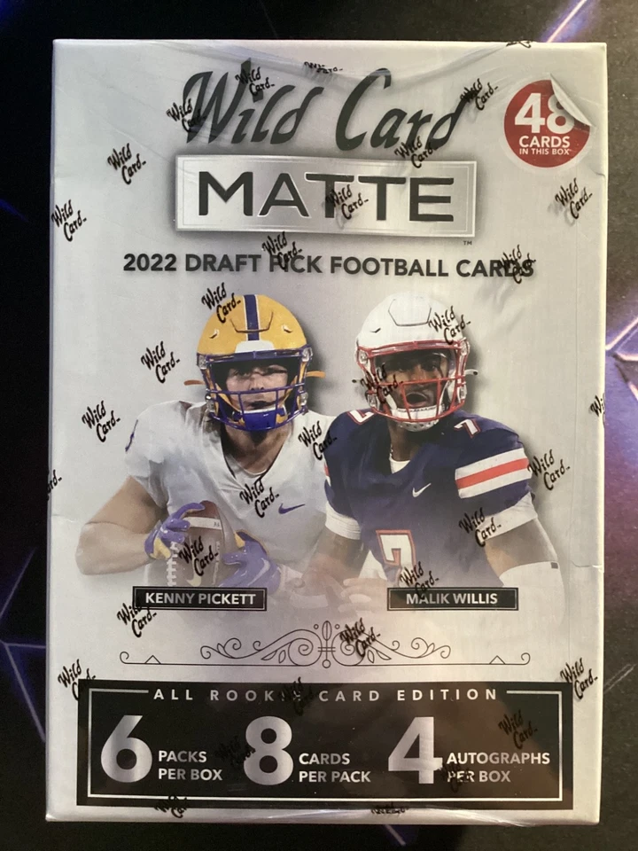 2022 Wild Card Matte Draft Pick Football Trading Card Mega Hobby Box - Image 1 of 1