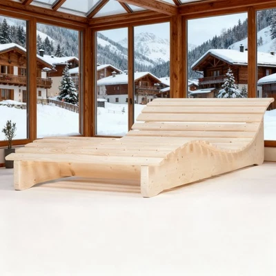 TUGA - HOLZTECH Massivholzliege Himmelsliege Waldsofa Relaxliege Holzliege Garten Relax Gertl