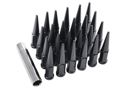 24 PIEZAS tuercas de clavo negras 14x1,5 para Chevy Silverado Tahoe 4,4" de alto con llave Foto 1 de 4