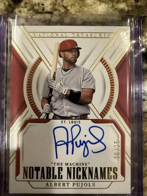 National Treasures Albert Pujols 2025 automático/25 apodos notables Foto 1 de 2