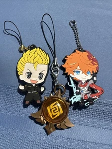 Genshin Impact Keychain Bag Pendants (Lot of 3) Rubber & Plastic - Picture 1 of 5