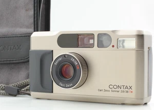 [ Near MINT ]   Contax T2 Titan Silver 35mm Point & Shoot Film Camera Body JAPAN - Picture 1 of 16