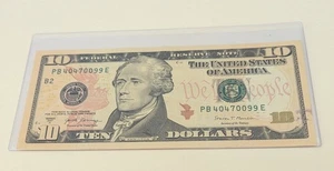 USA Ten Dollars, 2017-A, Ink Smear Obverse, Federal  Reserve Note, Uncirculated  - Picture 1 of 2