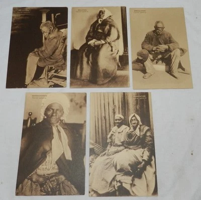 Lote de 5 postales antiguas - afroamericanos nacidos en esclavitud - Georgia Foto 1 de 4