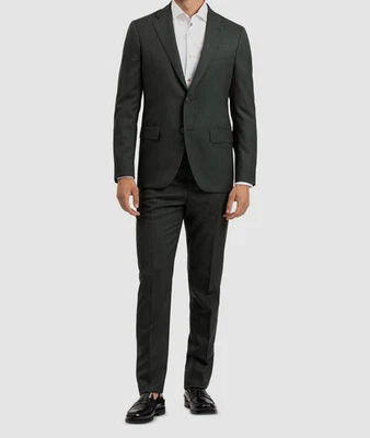 Boglioli Para Hombre Verde No Estructurado Calce Ajustado 2 Piezas Chaqueta Pantalones Traje Talla 52L Foto 1 de 4