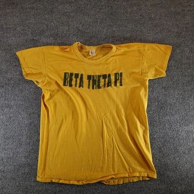 Russell Athletic Beta Theta Pi Men's T-Shirt Gold fits M Cotton Vintage - Image 1 of 4