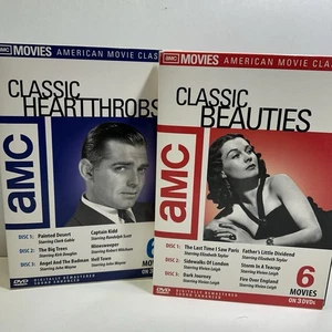 AMC Classic Beauties, Heartthrobs DVD Box Set Lot Of 2 Elizabeth Taylor Gable - Bild 1 von 3
