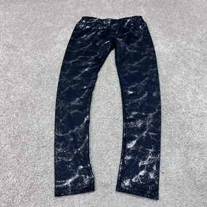 Zyia Active Leggings Girl’s Black Silver Pull On Size Large - Picture 1 of 12